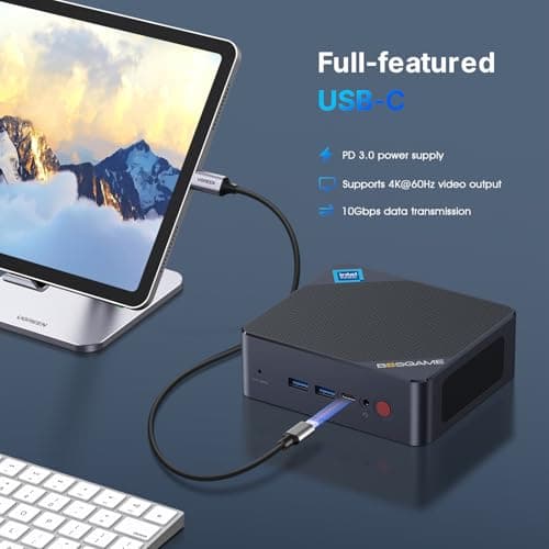 Mini PC N100, Intel 12th Mini Computers| 16GB DDR4 RAM| 512GB M.2 2280 SSD| 4K 60HZ Triple Displays by Dual HDMI+Type-C, 6W TDP Quiet Mini PC, WIFI5, BT 5.0 Office