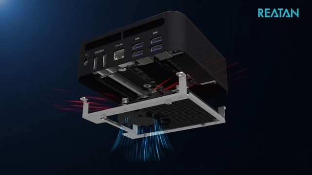 Reatan A9 Mini Gaming PC AMD Ryzen 9 7940HS 64GB DDR5 2TB SSD 5600 MHz RAM, Desktop Mini Computers, Radeon 780M Graphics, 2.5Gbps LAN, HDMI 2.1, 8K USB 4.0 Wi-Fi 6E/BT5.3