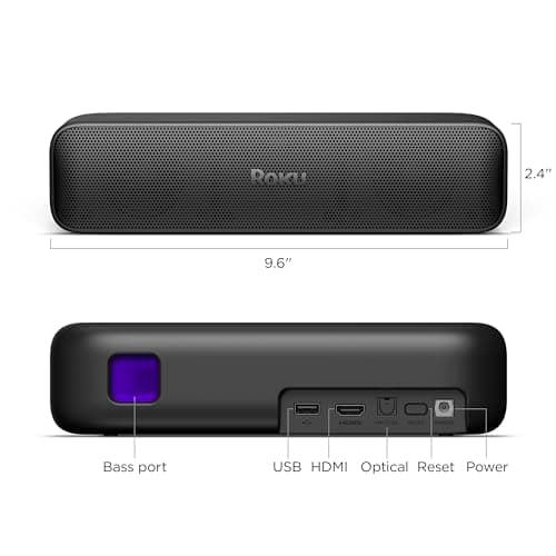 Roku Streambar SE | 2-in-1 TV Soundbar with Built-in 4K/HD/HDR Streaming, Premium Speakers, & Enhanced Speech Clarity for Crisp, Clear Dialogue - Quick Guided Simple Setup