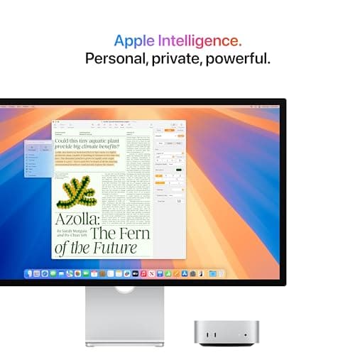 Apple 2024 Mac mini Desktop Computer with M4 chip with 10‑core CPU and 10‑core GPU: Built for Apple Intelligence, 16GB Unified Memory, 256GB SSD Storage, Gigabit Ethernet. Works with iPhone/iPad