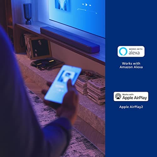 PHILIPS Fidelio FB1 7.1.2-Channel Surround Sound Soundbar with Integrated Dolby Atmos and Subwoofer + DTS Play-Fi, All-in-One, Premium Design and Materials