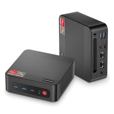P4 Mini PC Desktop Computers, AMD Ryzen 7 5825U (up to 4.5GHz), 32GB DDR4, 1TB PCIe SSD, Dual LAN 2.5G & Wi-Fi 6E & BT5.2, 4K Triple Display, Compact Silent PC for Gaming, Office, Design