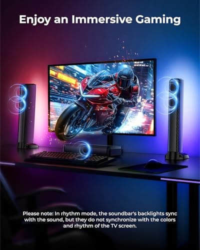 ULTIMEA 7.1ch Virtual Surround Sound Bar, Sound Bar for Smart TV with 2 Surround Speakers, Surround Sound System for TV with RGB, 6.5" Subwoofer, Peak Power 410W, App, HDMI/OPT/AUX/BT Apollo S70 Ultra