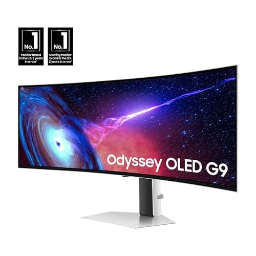 Samsung 49" Odyssey OLED (G93SC) Series Curved Gaming Monitor w QD-OLED, 240Hz, 0.03ms, Dual QHD,DisplayHDR True Black 400,AMD FreeSync Premium Pro,Height Adjustable Stand,3 Yr Warranty,LS49CG932SNXZA