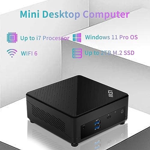 MSI Cubi 5 Professional Mini PC, 12th Gen Intel i5-1235U Processor (Beats Ryzen 7 5700U), 16GB RAM, 512GB SSD, Wi-Fi 6, Windows 11 Pro, Support 4K@60Hz Display, Seamless Multitasking at Work/Gaming