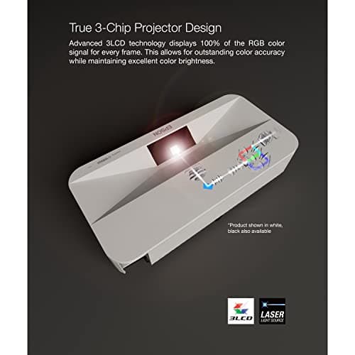 Epson EpiqVision Ultra LS800 Ultra Short Throw 3-Chip 3LCD Smart Streaming Laser Projector, 4,000 Lumens, 4K PRO-UHD, HDR, 150" Class, Android TV, 2.1ch Yamaha Built-in Speakers - Black (Renewed)