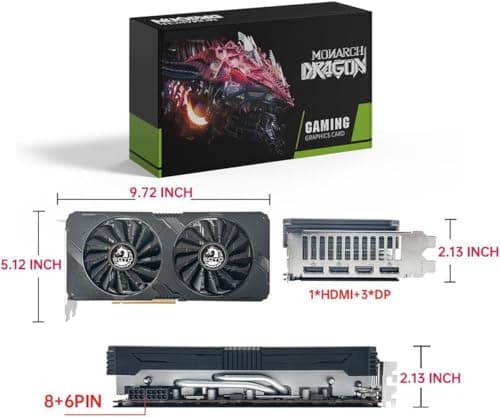 AMD RX 5700 XT Graphics Card 8 GB DDR6 Performance Equal to RTX 3060 and 2060 Super 2560SP 256Bit PCI E 4.0x16 Base/BST/Mem 1605/1905/1750 3X DP HDMI