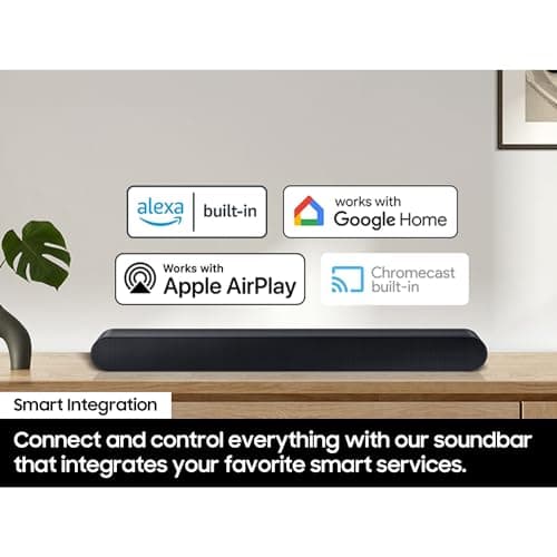 SAMSUNG HW-S60D S-Series 5.0ch. Wireless Dolby Atmos Soundbar w/Q-Symphony (2024) Bundle with Deco Gear 4K HDMI 2.0 Cable x2 & CPS Exclusive 26 Month Protection Pack Bundle (BEACH-CPS-26500)