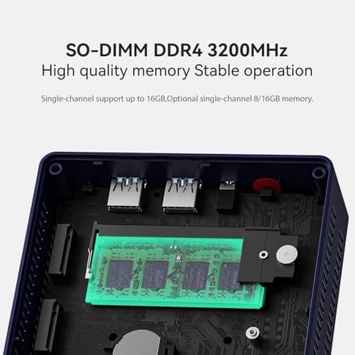 Beelink Mini PC, Mini S13 Mini Computer Intel Twin Lake N150(up to 3.6GHz), Desktop Computers 16G DDR4 RAM 500G NVMe SSD, Small PC 4K UHD HDMI/Wifi6/BT5.2 for Office/Home/HTPC/2.5G*2