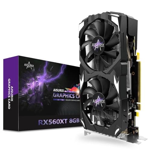 RX 560 XT 8GB GDDR5 Graphics Card,1792SP,128Bits, PC Gaming Video Card, Computer GPU, PCI Express x16 3.0 with Freeze Fan Stop for Desktop Computer Tarjeta Gráfica