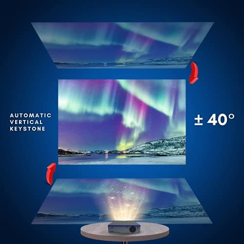 4K Support, AAXA M7 Native 1080P Full HD Portable DLP Outdoor Movie Projector, 1200 LED Lumen, 3 Hour Battery, Electric Focus, 15000mah Powerbank, HDMI/USB-C/USB/microSD Input, 30000 Hours LED