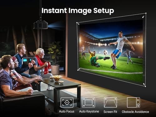 Yaber K3 Projector 1600 ANSI Smart Projector with Google TV, 30W Speaker Sound by JBL, Dolby Audio, Home/Outdoor Movie Projector with WiFi6 and Bluetooth, Auto Screen Adapation,Netflix 7000+app