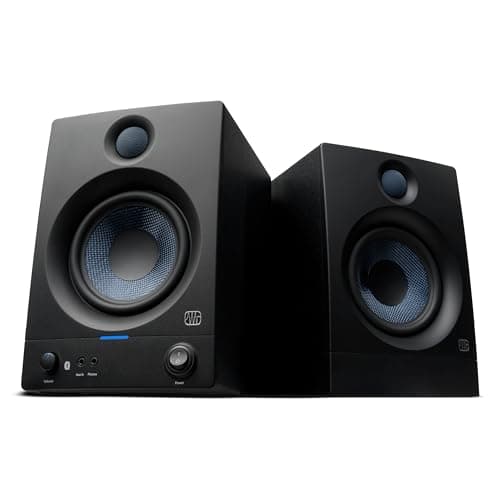 PreSonus Eris 5BT Bluetooth Studio Monitors, Pair — 5.25" Inch Powered Bookshelf Speakers, Stereo, Desktop Computer, Near Field Music Production, Audio Mixing Recording