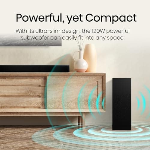 Hisense HS2100 2.1 Ch 240W Sound Bar with Wireless Subwoofer - DTS Virtual X, Dolby Audio, Ezplay, 6 EQ Modes, HDMI ARC, Bluetooth 5.3