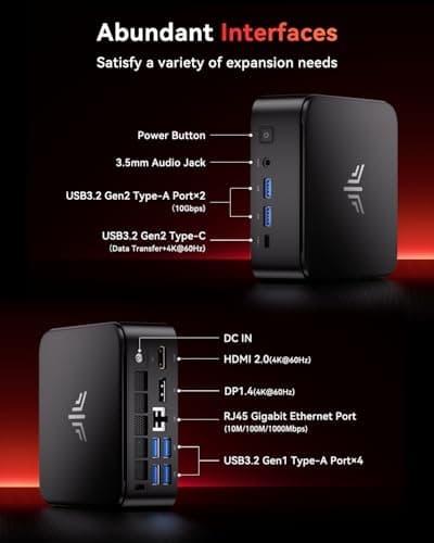 KAMRUI Mini Gaming PC, E3B 16GB RAM 512GB SSD Mini PC AMD Ryzen 5 7430U Micro Desktop Computers (Max 4.3GHz,6C/12T, Beat 5650U), Small Computer Support WiFi 6, BT5.2, Triple Display for Office Home