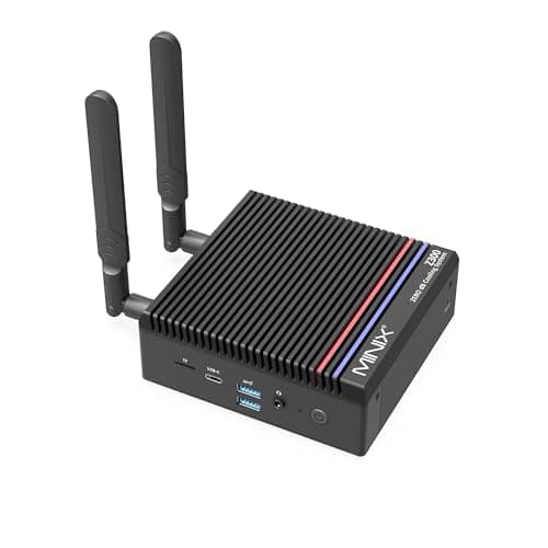 MINIX Fanless Windows 11 Pro Mini PC, Intel 12th Gen N300, NEO Z300-0dB 16GB DDR4, 512GB M.2 PCIe Gen3 x 4 SSD Micro Desktop Computer, 4K Dual Display/2.5G LAN, for Business Home Office Multi-Tasking