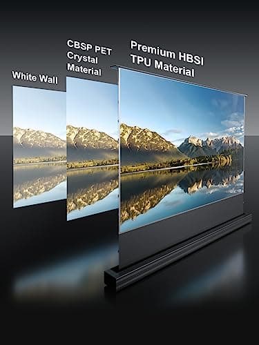 AWOL VISION 120" Motorized ALR Floor Rising Projector Screen for Ultra Short Throw Projector, Floor Stand Screen for Home Theater, 4K/8K Ultra HD, Active 3D, 95% Ambient Light Rejecting-ALR-F220C