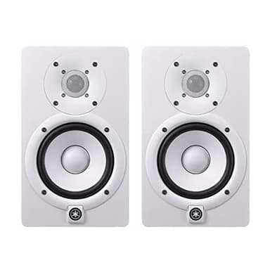 YAMAHA HS5 W 5-Inch Powered Studio Monitor (White, 2-Pack) Bundle (2 Items)