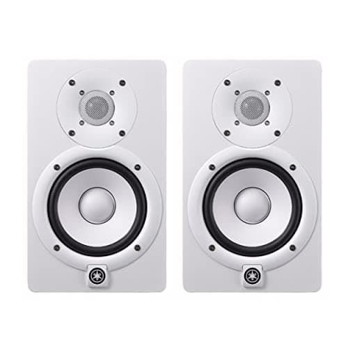 YAMAHA HS5 W 5-Inch Powered Studio Monitor (White, 2-Pack) Bundle (2 Items)