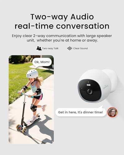 youkey S320 Magnetic Wire-Free Camera 2.5K QHD Security Camera with Dual Band WiFi 6, Built-in 8GB Storage, Colo Night Vision, Al Human Pet Detection, IP65, No Monthly Fees