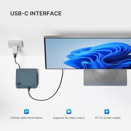 wo-we H5 Mini PC, Twin Lake N150 (Upgraded N100) Desktop Computer, 16GB DDR4 RAM 512GB PCIe SSD, Graphics 4K Triple Display Dual HDMI 2.0/USB-C, 2.5GbE RJ45 WiFi5/BT5.0,