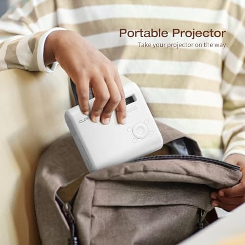 Mini Projector, CLOKOWE 2024 Upgraded Portable Projector with 9000 Lux and Full HD 1080P, Movie Projector Compatible with iOS/Android Phone/Tablet/Laptop/PC/TV Stick/Box/USB Drive/Game Console