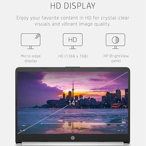 HP 14 Laptop • Back to School Limited Edition with Microsoft 365 • 4-Core Intel CPU • 8GB RAM •1600GB Storage (64GB OnBoard + 512GB P500 Portable SSD + 1TB OneDrive) • Snow White • Win 11