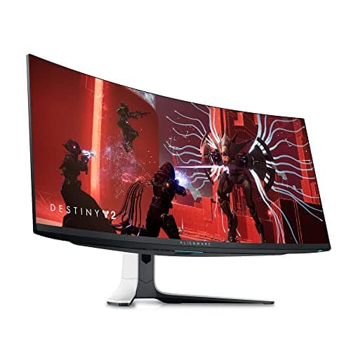 Alienware AW3423DW 34.18-inch Quantom Dot-OLED Curved Gaming Monitor, 3440x1440 Pixels at 175Hz, Lunar Light (Renewed)