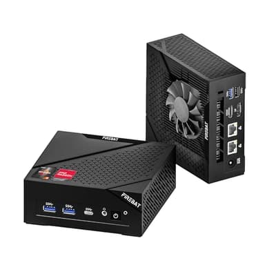 Mini PC Gaming Computer【AM02】AMD Ryzen 6600H (6C/12T, Up to 4.5GHz), Radeon 660M Graphics, USB-C, 4xUSB-A, DP2.0 (4K@160Hz), HDMI 2.1, MU-MIMO WiFi6 BT5.2, 16GB DDR5 RAM 4800MHz 512GB PCIe SSD