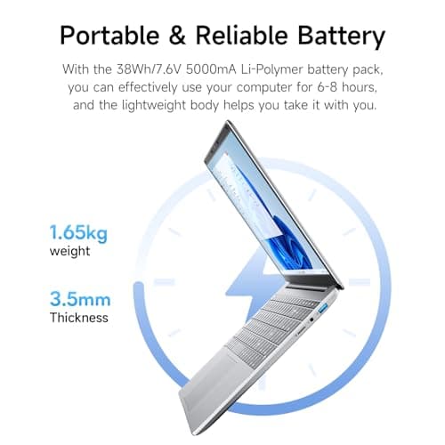 15.6 Inch Laptop with Office 365, 4GB RAM, 128GB Storage Expandable 1TB, 5205U Processor, HD Display, Windows 11 Laptops Computer, Wi-Fi 5, BT4.2, Numpad, Type-C, for Business and Students.