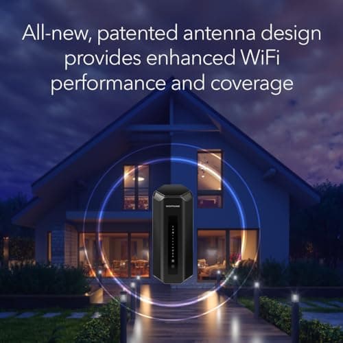 NETGEAR Nighthawk Tri-Band WiFi 7 Router (RS700S) - Security Features, BE19000 Wireless Speed (up to 19Gbps) – 10 Gig Internet Port - Covers up to 3,500 sq. ft., 200 Devices – 1-Year Armor Included