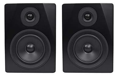 Rockville APM5B Powered USB Studio Monitor Speaker Pair in Black, 5.25", 2-Way, 250W, EQ, MDF Wood, RCA/XLR, Perfect for Studios, Recording, Music