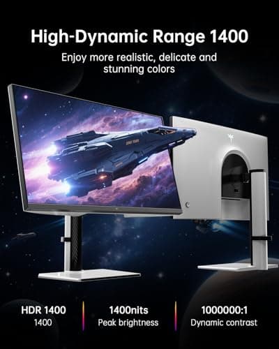 KTC 27 Inch Dual Mode Mini LED Monitor - 4K UHD at 160Hz & 1080P FHD 320Hz Gaming Monitor, 65W Type-C Port, HDR1400 Fast IPS Panel, Adaptive-Sync, HDMI 2.1 & DP 1.4, Height Adjustment, VESA Wall Mount