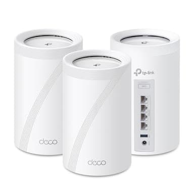 TP-Link Deco BE63 Tri-Band WiFi 7 BE10000 Whole Home Mesh System - 6-Stream 10 Gbps, 4x2.5G Ports Wired Backhaul, 4X Smart Internal Antennas, VPN, MU-MIMO, HomeShield, Free Expert Support (3-Pack)