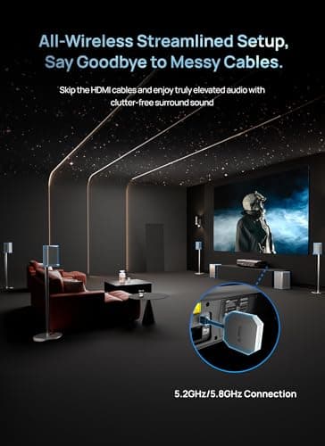 AWOL VISION ThunderBeat 4.2.2 All-Wireless Home Theater Sound System, Surround Sound System with Dual 120W Subwoofers and Upward Firing Speakers, Dolby Atmos DTS Support
