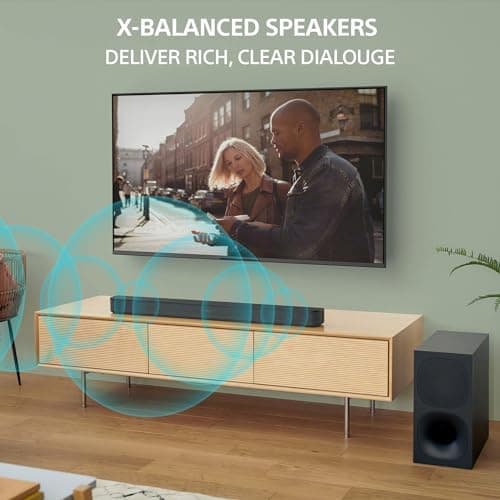 Sony HT-S400 2.1ch Soundbar with Powerful Wireless subwoofer, S-Force PRO Front Surround Sound, and Dolby Digital, Black