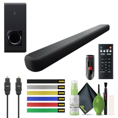 YAMAHA Audio YAS-209BL Sound Bar with Wireless Subwoofer, Built-in Bluetooth, and Alexa Voice Control, 2.1-Channel Soundbar System, Virtual 3D Surround Sound Bars for Tv