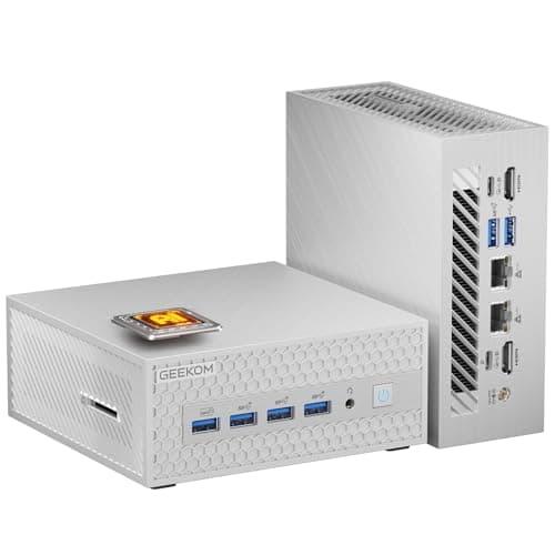 GEEKOM AE8 Max Mini Desktop Computer, AMD Ryzen7 8745HS(8C/16T,up to 4.9GHz),32GB DDR5 RAM & 1TB SSD, Mini PC Windows 11 Pro/AMD Radeon 780M/USB3.2 * 4/2.5G LAN for Gaming/Business