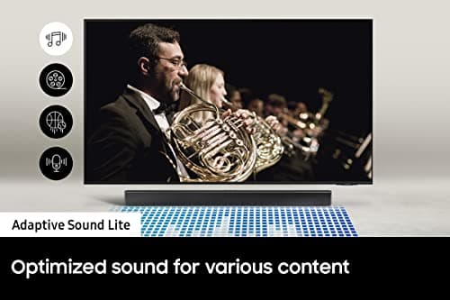 Samsung HW-B550/ZA 2.1ch Soundbar with Dolby Audio, DTS Virtual:X, Subwoofer Included, Adaptive Sound Lite, Bluetooth Multi-Device Connection, Wireless Surround Compatible, 2022, Black