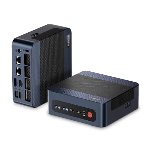 Mini Gaming PC M4, Dual 2.5G LAN Ryzen 7 7840HS Desktop Computers, 32GB DDR5 1TB PCIe4.0 NVMe SSD, Radeon 780M Graphics,Quad Display, Oculink/USB 4.0/HDMI/DP, Wi-Fi 6/ BT5.2
