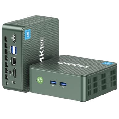 GMKtec Mini PC N150, G3 Plus Intel Twin Lake N150 (3.4GHz), 16GB DDR4 RAM 1TB PCIe M.2 SSD, Desktop Computer 4K Dual HDMI/USB3.2/WiFi 6/BT5.2/2.5G RJ45