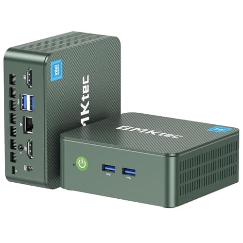 GMKtec Mini PC N150, G3 Plus Intel Twin Lake N150 (3.4GHz), 16GB DDR4 RAM 1TB PCIe M.2 SSD, Desktop Computer 4K Dual HDMI/USB3.2/WiFi 6/BT5.2/2.5G RJ45