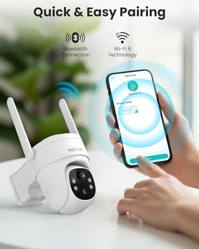 Solar Security Cameras Wireless Outdoor, 3MP Pan Tilt 360°WiFi Camera with Color Night Vision/PIR Sensor/2-Way Audio/Alexa/Google Assistant