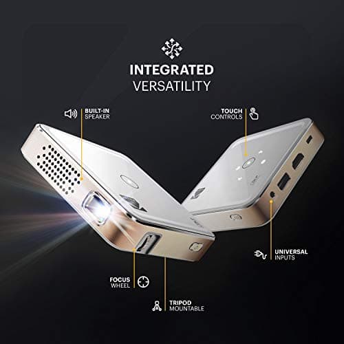 Kodak Ultra Mini Portable Projector - HD 1080p support LED DLP Rechargeable Pico Projector - 100" Display, Built-in Speaker - HDMI, USB and Micro SD - Compatible with iPhone iPad, Android Phones