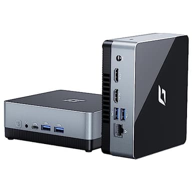 Nano J1 Linux Mini PC, Intel N5095A Quad-Core, Small Desktop Computers with 16GB RAM, 1TB PCIe SSD, 4K Dual Display, WiFi, Type-C, RJ45, VESA, Ubuntu OS for Business/Home/Office
