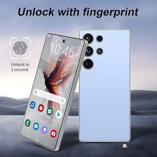 I25 Ultra 5G Unlocked Smartphone,6.8" HD Screen, 8GB+512GB,7000mAh Battery., 108MP+48MP Dual Camera, Android 14, Dual SIM/5G/Face ID/Fingerprint Lock/GPS (Gold)