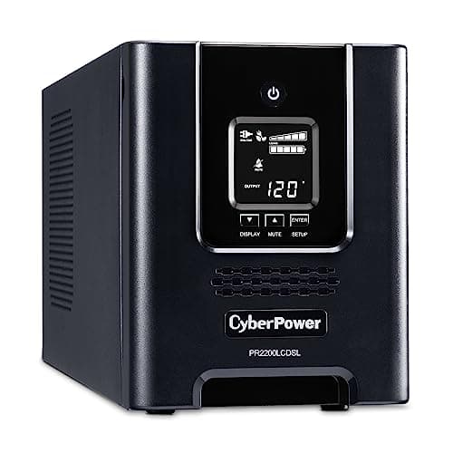 CyberPower PR2200LCDSL Smart App Sinewave UPS System, 2070VA/1980W, 7 Outlets, AVR, Mini-Tower