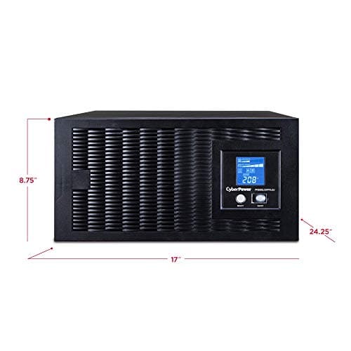 CyberPower PR5000LCDRTXL5U Smart App Sinewave UPS System, 5000VA/4500W, 5 Outlets, AVR, 5U Rack/Tower