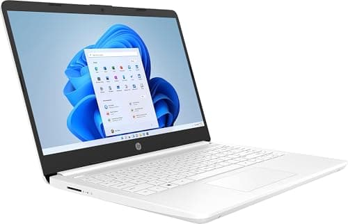 HP 14" Ultra Light Laptop for Student & Home (Intel Quad-Core N4120, 4GB RAM, 128GB (64GB + 64GB SD), 1-Year Office 365) 11-Hr Long Battery Life, IST HUB, Webcam, Win 11 Home in S Mode, Snow White