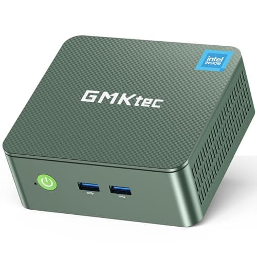 GMKtec Mini PC, Intel Twin Lake N150 (Upgraded N100), 16GB DDR4 RAM 512GB PCIe M.2 SSD, Desktop Computer 4K Dual HDMI/USB3.2/WiFi 6/BT5.2/2.5GbE RJ45 for Office, Business